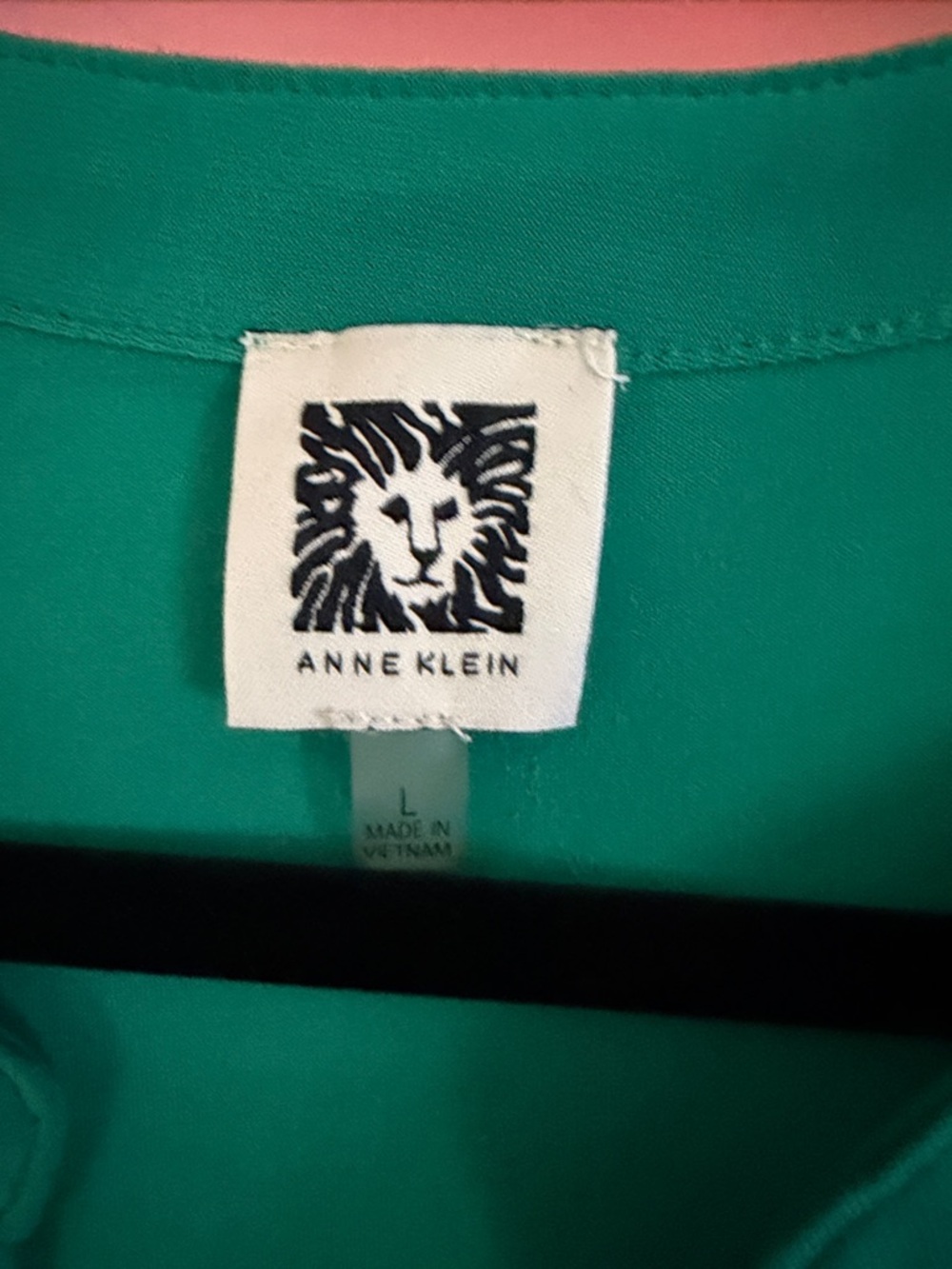 Anne Klein Teal Split-Neck Twin-Pocket Tunic - Picture 2 of 4